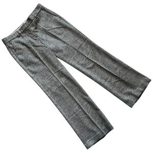 Theory Heathered Pleated Grey Wool Trousers size 10